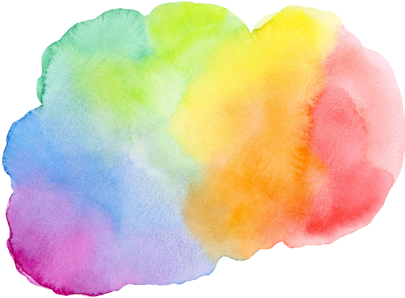 Rainbow-colored Paint Splatter